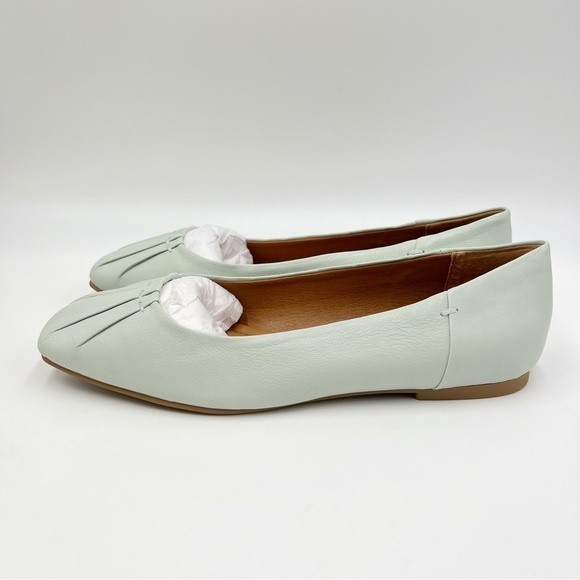 Lucky Brand Womens Size 8 Pastel‎ Light Seafoam Green Leather Ballet Flats Shoes - Picture 8 of 16